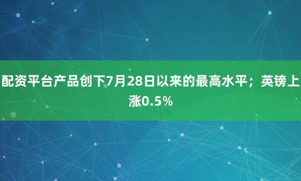 配资平台产品创下7月28日以来的最高水平；英镑上涨0.5%
